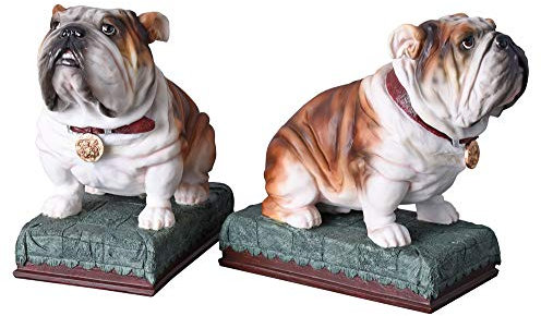 Zwei Buchstützen Hundefigur Englische Bulldogge Buchständer wu69840ya Palazzo Exklusiv