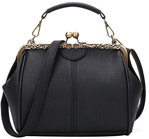 Puyang Damen 20er 50er Jahre Vintage Handtasche viktorianisch antik minimalistisch Clutch, PT6, Large