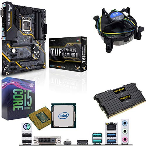 Components4All Intel Coffee Lake Core i5 9600K 3.7GHz (4.6GHz Turbo) CPU, ASUS TUF Z370-Plus Gaming II Motherboard & 8GB 3000MHz Corsair DDR4 RAM Pre-Built Bundle
