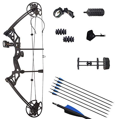 ZSHJG Compound Bogen Set Bogenset für Bogenschießen Sportbogen Verstellbarer Jagd Compoundbogenset 30-70 lbs Jagdausrüstung mit Komplettes Zubehör Kit (Rechte Hand, Typ 2)