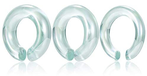 Kubooz Cooear Ohrlochdehner, Glas, konisch, Ohrhänger, Spirale mit blauem Himmel, 2G-00G (6–10 mm), 1 Paar