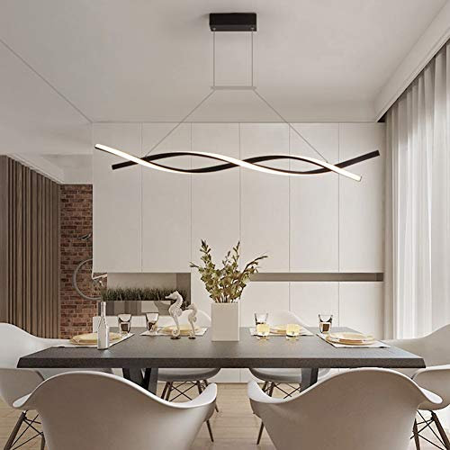 LED Pendelleuchte Esstischlampe Esszimmerlampe Hängeleuchte Dimmbar Wohnzimmer Hängelampe mit Fernbedienung Küche Pendelleuchte Moderner Deckenleuchte Höhenverstellbar Schlafzimmer Büro Flur Lampe