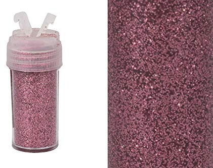 Creativery Glitzerpulver 0,26mm Dose 2,5x5,5cm mit Streudeckel Glitzerstaub Glitter Basteln Nailart Farbauswahl: Altrosa 158