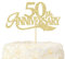 LOVENJOY 50th Anniversario Matrimonio Topper Torta Oro Glitterato Cake Topper per 50° Anniversario di Matrimonio Festa Decorazione