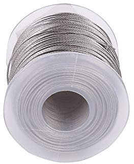 Fune Acciaio Inox, 0.5/0.8/1mm Cavo in Acciaio Inossidabile 304 Corda con Nucleo 7 X 7, Filo per Appendere Specchi Luci Quadri e Foto