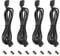 sourcing map 4 Pin 10mm RGB LED Strip Light Connector Extension Cable 1M Length Black 4Pcs with 8Pcs Male 4 Pin Plugs