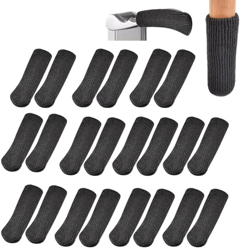 24 Stück Möbelsocken für Stuhlbeine, Stuhlgleiter aus Flexiblem Material, Kratzschutz, Geräuschdämpfer, Schützt Böden für Tische & Stühle