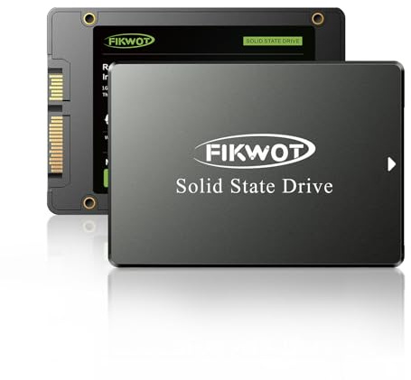 FIKWOT FS810 Disque SSD SATA III 2,5 6 Go/s, disque SSD interne 3D NAND flash (vitesse de lecture/d'écriture jusqu'à 550/400 Mo/s) compatible avec ordinateur portable et PC de bureau