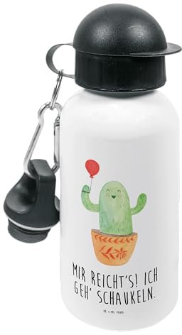 Mr. & Mrs. Panda Kindertrinkflasche Kaktus Luftballon - Geschenk, Trinkbehälter, Kakteen, Flasche To Go, Fitnessflasche, Freundin, Freund,