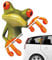 Lustige Autoaufkleber | Wasserdichter 3D-Aufkleber mit entspannendem Frosch für Autotüren | Cartoon-Rückspiegel-Computer-Dekorationen, neuartige Tier-Aufkleber für SUV-LKW Cypreason