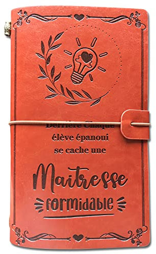 OMNIQI Geschenk für Lehrerin der Schule, personalisiertes Geschenk, Lehrerin, Tagebuch, Dankeschön, Lehrerin für Kindergarten, Geschenk zum Ende des Jahres, Reisetagebuch, Vintage, 120 Seiten