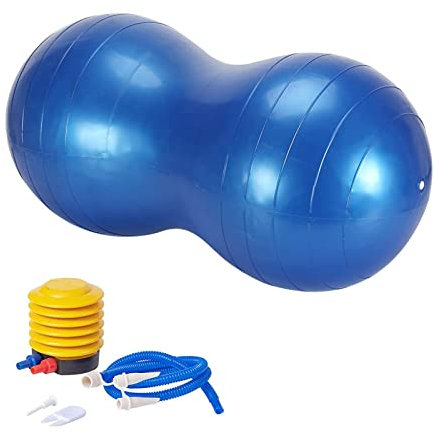 Trintion Peanut Ball Kids Exercise Ball with Pump Autism Sensory Toy Equipment for Kids Physical Therapy, Yoga, Pilates, Core Training 90x45cm