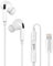 White Cool Stereo Headphones with Micro for iPhone - Rubber In-Ear (Lightning Bluetooth)