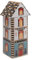 POWERHAUS24 Blechdose Paris Christmas House, Weihnachtsdeko oder Aufbewahrung für Plätzchen & Lebkuchen, lebensmittelecht, 9,5 cm x 9,5 cm x 27,5 cm, Weihnachts-Edition mit 2 Rezepten