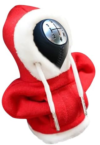 KODMNSW Auto Schaltknauf Hoodie Mini Car Gear Shift Cover Witzige und niedliche Pullover, Accessoires für die Autoinnenausstattung Winterliche Wärme