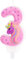 Zahlenkerzen * ROSA EINHORN * mit Steckfuß als Deko für Kindergeburtstag | ca. 11x5,5cm | Pink Lila Unicorn Tortendeko Kinder Geburtstag Geburtstagskerze Zahlen Kerzen, Farbe: Einhorn, Größe: Zahl 3