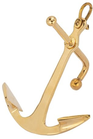 NKlaus Ancre de décoration Nautique avec manille en Laiton 13 x 9,5 cm Jaune Occasion Remise des Diplômes