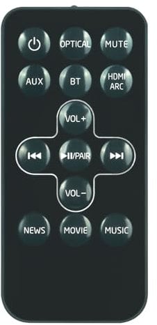 VINABTY New Remote Control Replacement fit for SHARP STV106 HT-SBW110 HT-SB110 HT-SB115 92LRC105001372 fit for TCL Alto 5 TS5000 TS5010 TS5000EU Hight 5+ TS501 2.0 2.1 Channel Soundbar for JBL STV106