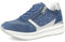 inblu Sneakers Donna Monocolore in Ecopelle con Traforo a Fiori, Scarpe da Ginnastica con Lacci e Cerniera, dal 35 al 41, Blu, 37 EU