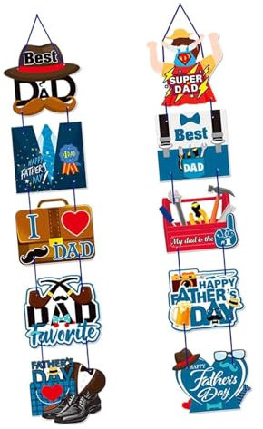 rockible Vatertag Deko für die Tür, stilvolle Geschenke für Papa, vertikales Papier für Partys