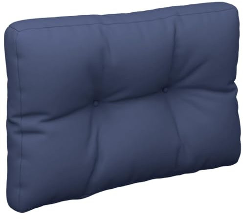 vidaXL Palettenkissen, Sitzkissen mit Hohlfasern, Rückenkissen für Gartenmöbel Wohnzimmer, Sitzpolster Palettenauflage, Marineblau Stoff