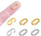 NATOSU 6 Stück 18 Karat Gold gefüllter ovaler Karabinerverschluss, Halskettenverschlüsse und -verschlüsse, Federringverschluss, Verbinder zum Finden von Schmuck, Halsketten und Armbändern