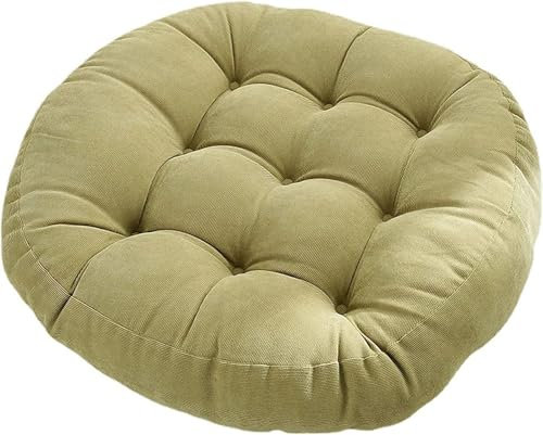 uyeoco Cojín de Asiento Redondas,42x42cm/55x55cm Cojines para Sillas para Interior y Exterior Jardin/Comedor/Cocina/terraza/Oficina(T9,55x55cm)