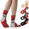 TAXTYHRE Weihnachtssocken Set, 4 Paare Weihnachtssocken, Christmas Socks Damen, Weihnachtssocken Herren, Kuschelsocken Weihnachten, Niedliche Weihnachtssocken für Damen und Herren(B)