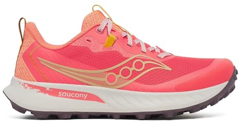Saucony Women's Peregrine 15 Sneakers, Coral Salmon, 6.5 UK