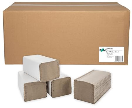 parahealth Papierhandtücher ZZ-Falz 5000 Blatt - 1-lagige Handtücher 25x23cm - Handtücher aus Recyclingpapier für Spender - Natur Papiertücher - 20x250 Stück Einzelpackungen - Nachfüllpack