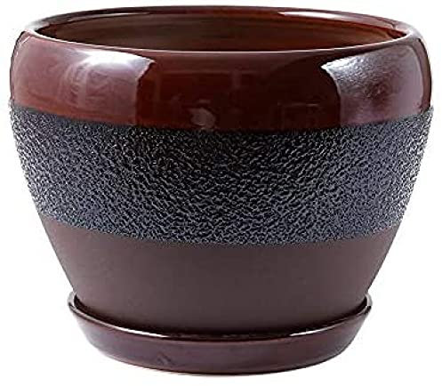SBCGFY Kreative Farbe Retro Keramik Blumentopf Pflanze Dekorative Keramiktopf mit Keramik Töpfe Ziehen Haushaltsdekoration Ornamente Blumentopf für Balkon Terrasse Garten Keramik Home Pflanzer-Medium
