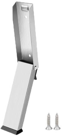Door Stopper, Stainless Steel Foot Operated Door Jammer Kick Down Door Stop Holder Step On Door Stop for Patio Garage Bedroom - Silver
