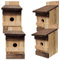 Nistkasten aus Naturholz – Wetterfestes Vogelhaus für Meisen & Spatzen – Brutkasten für den Garten oder Balkon