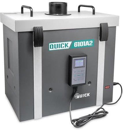 QUICK einarmiges Lötrauchfiltersystem 120W | 3-stufige Filtration mit Aktivkohle | 100 m³/h regelbare Absaugung | >99,95% Filtereffizienz bei 0,3 μm | hocheffektive Lötrauchabsaugung QU6101A2