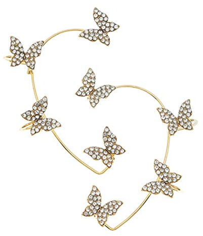 VALICLUD 1 Paar Brautohrringe Schmetterling Baumeln Meerjungfrau Flosse Schwarze Ohrringe Für Frauen Schmetterlingsohrringe Für Frauen Flügel Zeug Für Teenager-mädchen Ohrmanschette Metall