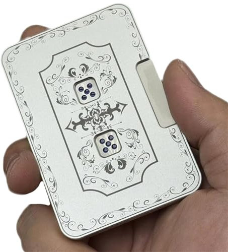 JTYEBY Dadi Meccanici, Creative Mechanical Dice, Lanciadadi, Fidget Dadi, Fidget Slider Toy, Metal Poker Fidget Slider Giocattoli per Adulti Fidget (Argento)