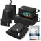 Packing Cubes Compression 7 Stück Koffer Organizer Kompression,Wasserdicht PackwüRfel Packtaschen Kompression Schwarz