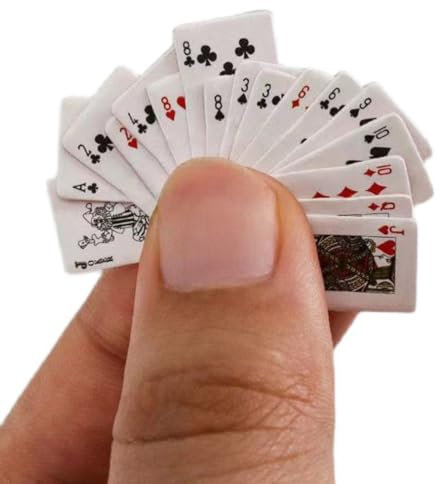 JchEnye 54 Mini Carte da Gioco, Carte da Gioco, Giochi da Viaggio, Mini Giochi di Poker, Decorazioni per la casa, Giochi da Tavolo, Giochi per la Famiglia