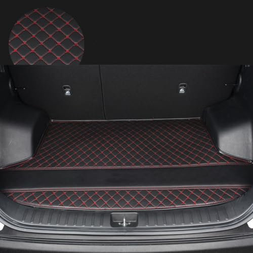 Ydxlcsyy Kofferraummatten,Kofferraumschoner,Kofferraumzubehör,für Opel Meriva A 2003-2010,B-Plain Black red Wire