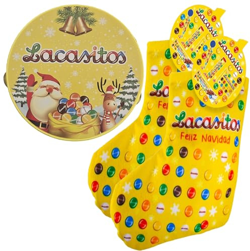 Pack Navidad Lacasitos:2 calcetín 252 g y pandereta