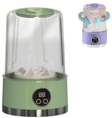 Mini Lavadora Portátil, lavadora manual sin electricidad,mini lavadora ropa interior,Lavadora de Camping con 2 Programas de Lavado Ricaricabile Tramite USB 1L Móvil Portátil Plegable para Viajes