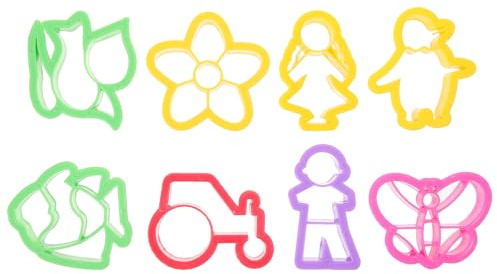 UKCOCO Emporte-pièces pour Pâte Polymère 8 Pièces, Kit de Moules pour Bijoux en Argile, Outil de Découpe Multifonctionnel pour Création de Boucles d'oreilles, Accessoire de Modelage DIY,