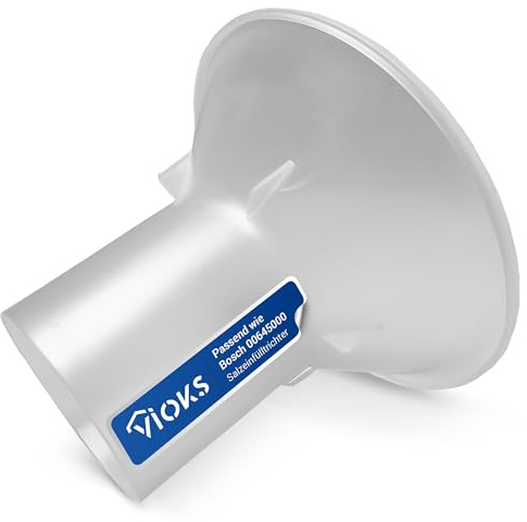 VIOKS Entonnoir à sel de rechange pour Bosch Siеmens Neff Costructa 00645000 Küppersbusch Teka 436686 Entonnoir de remplissage de sel Entonnoir en plastique Aide au remplissage pour lave-vaisselle