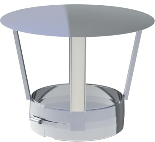 Jeremias DW-ECO 2.0 Regenhaube für 130mm doppelwandiges Edelstahl-Abgassystem Schornsteinabdeckung für optimalen Regenschutz