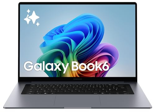 Samsung Galaxy Book6 16 Écran Tactile, Copilot+ PC, PC Portable avec IA, Processeur Intel Core Ultra 7, Mémoire 16 Go RAM, 512 Go SSD, Écran IPS, Batterie Haute Performance, Anthracite