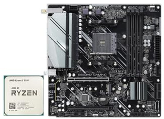 Scheda madre adatta per ASRock B550AM GAMING scheda madre kit con Ryzen 5 5500 CPU 4xDDR4 M.2 NVME HDMI B550 supporto 5700x3D MATX AM4 mainboard (schede madri)