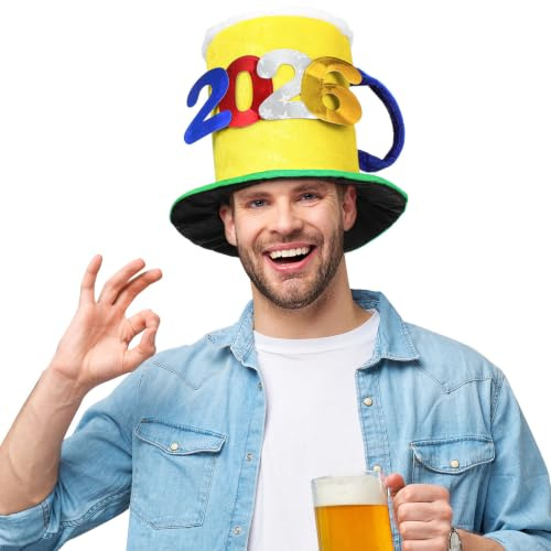 MALUGOGO Funny Beer Mug Hat for Men with Giant Mug Shape Velvet Material, for Beer Festival Celebration and Football Party Decor, Offering Lasting Comfort and Group Interaction at Euro