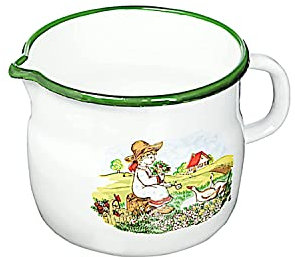 Krüger MGR12 Gänsekind Casserole Émail Blanc 12 cm