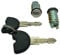 One by camamoto Kit Serrature Completo Blocchetto Chiavi avviamento (cod 77208238 Compatibile con Piaggio Liberty 2t / 4t / Vespa et2-et4 / Beverly 250 / Zip 50cc / Beverly 500 |)