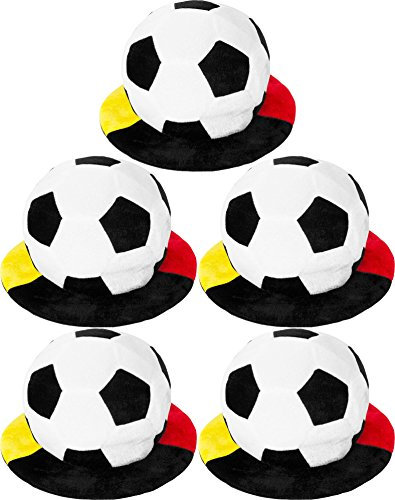normani 1, 2, 5 oder 10 Deutschland Fußball Mütze Schlapphut mit Krempe Fußballhut in Deutschlandsfarben Farbe 5 Stück